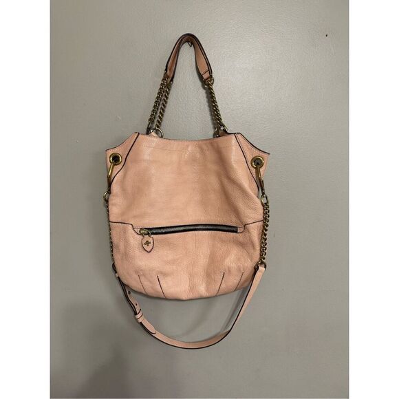 OrYANY "Selina" blush colored pebbled leather Hobo bag - Picture 1 of 10